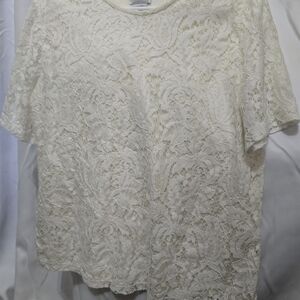 BonWorth Women's Lace Blouse - Cream